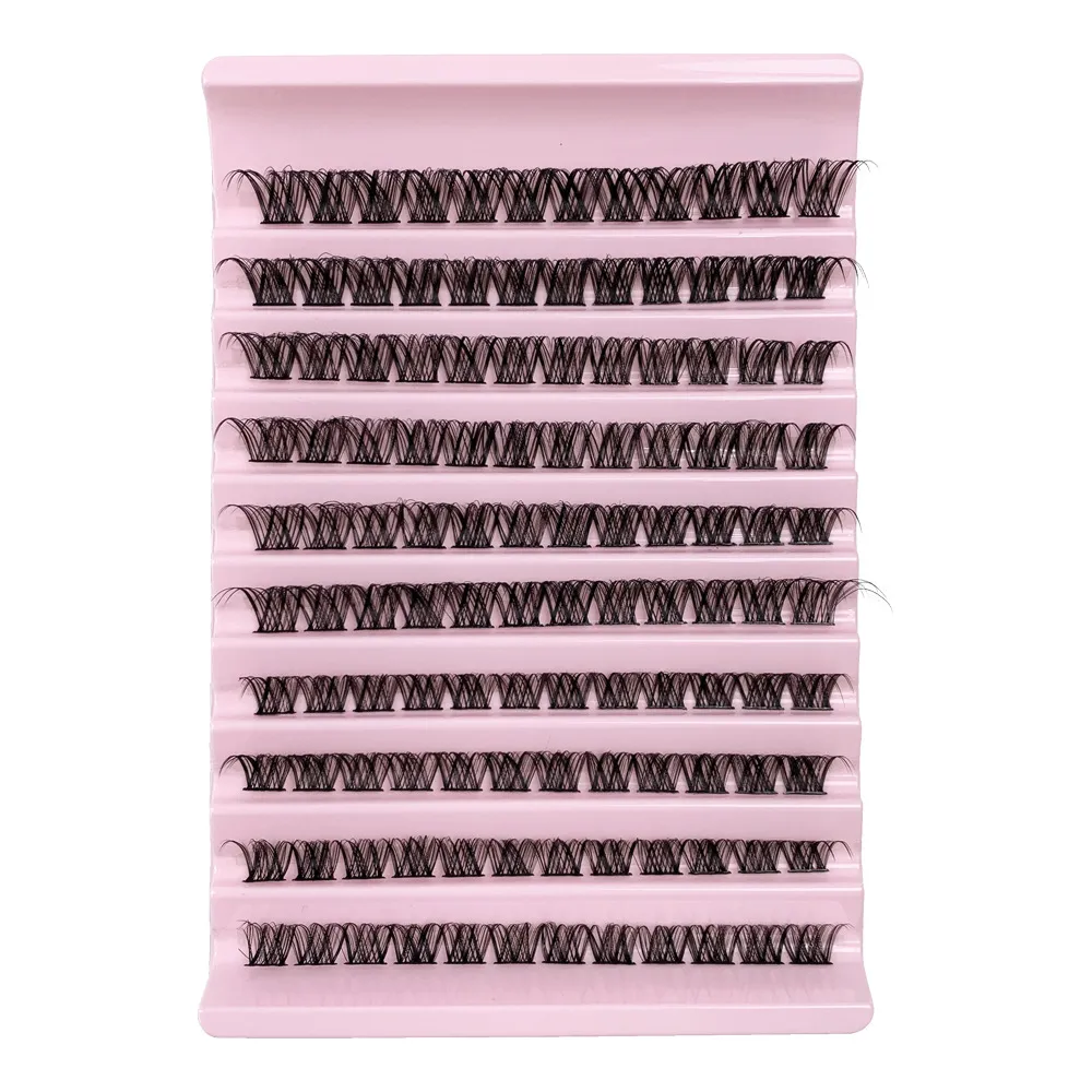 D Curl Lash Clusters – DIY Self-Grafting Segmented Individual Eyelashes, Natural Wispy Volume False Lashes for Home Application